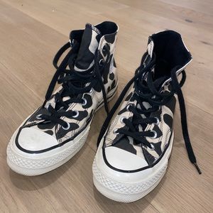 Cow print converse